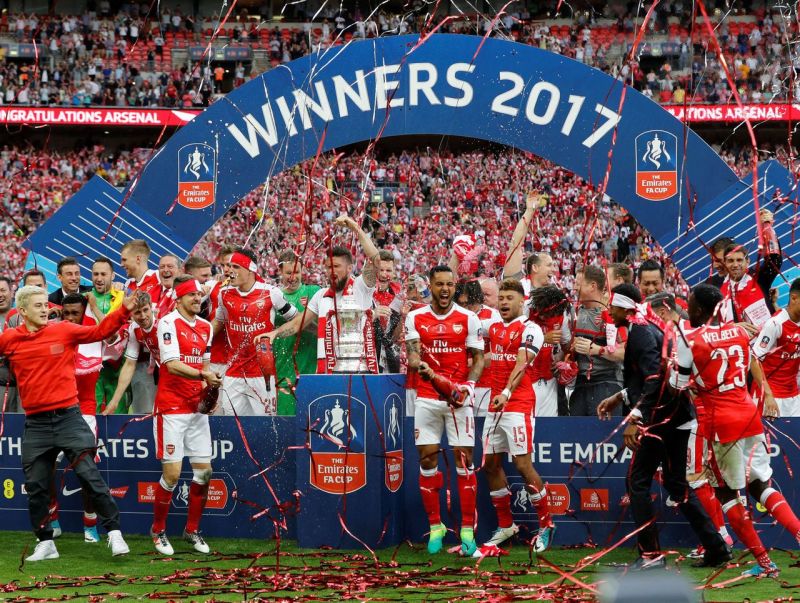 Image result for Arsenal FA Cup Celebrations