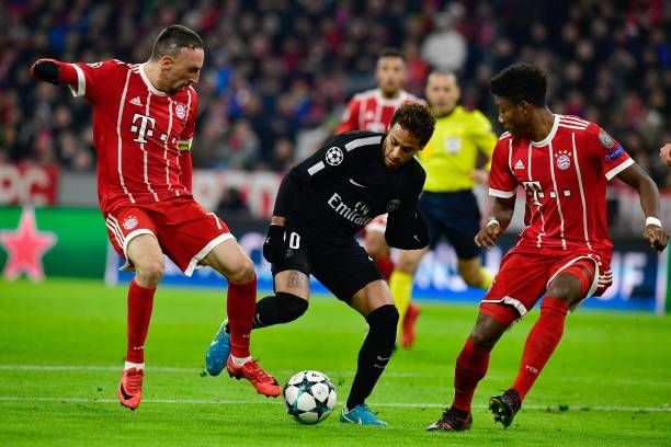 Neymar in Champions League competition against Bayern Munich 2017/18