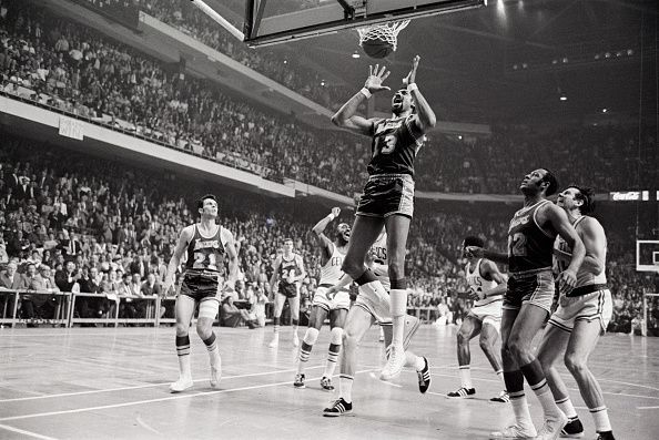 wilt chamberlain free throw dunk