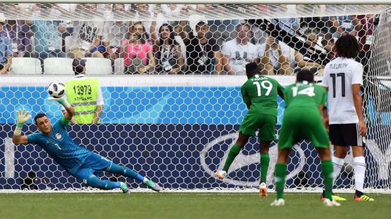 El Hadary marked the occasion with a penalty save