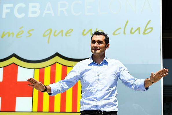 FC Barcelona Unveil New Head Coach Ernesto Valverde