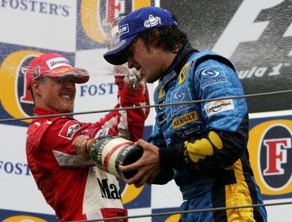 Top 5 races between Fernando Alonso and Michael Schumacher