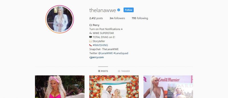 lana has more followers on instagram than both current women s champions - instagram million followers notifications