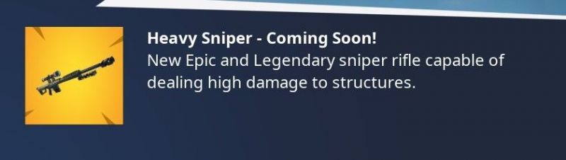 Fortnite Battle Royale Releases Heavy Sniper Rifle - 