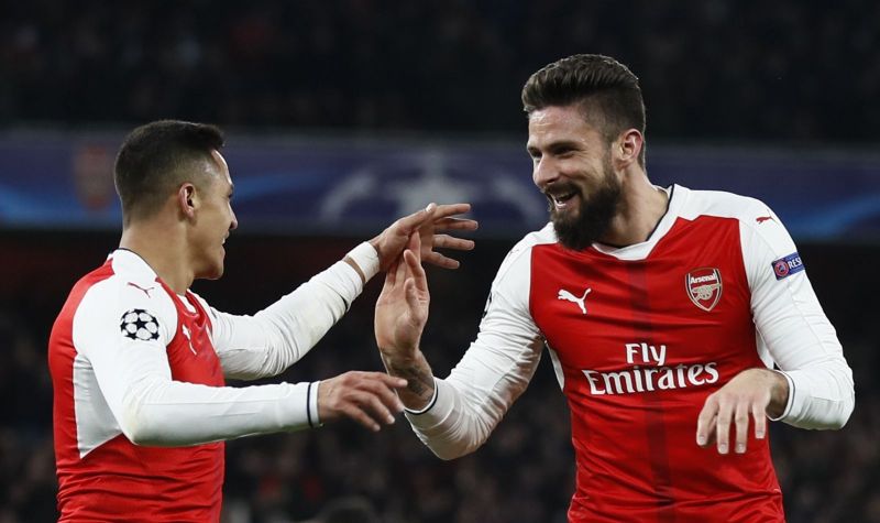 Sanchez and Giroud left Arsenal in January 2018