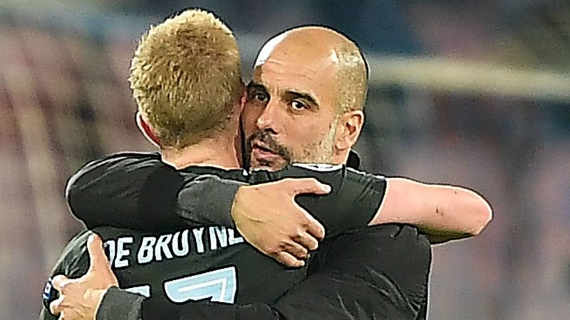 Kevin De Bruyne and Pep Guardiola