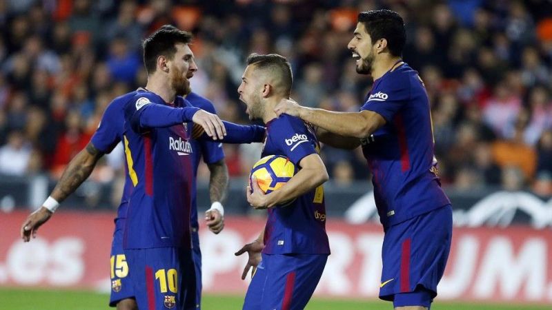 Jordi Alba scored the winner in Valencia-Barcelona game at Mestalla: 2017-18
