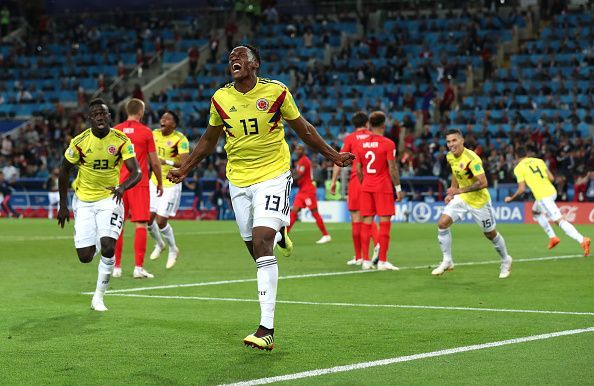 Yerry Mina was a World Cup hero for Colombia