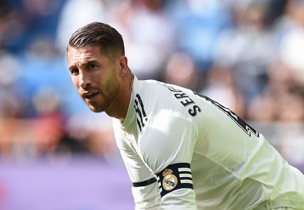 Ramos lost his cool and tried to kick the ball at Sergio Reguilon