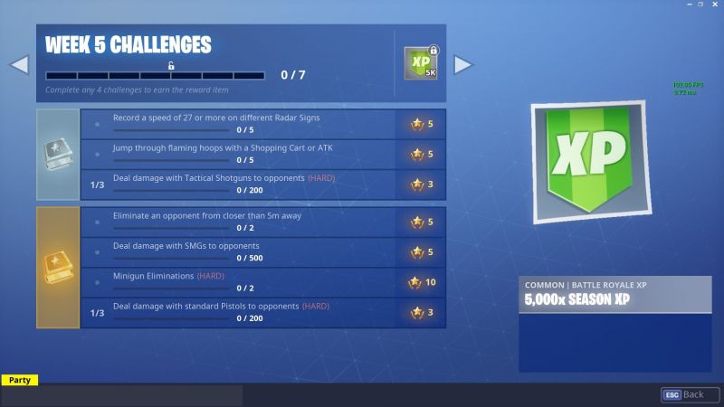 season 6 week 5 challenge list - fortnite week 5 cheat sheet reddit