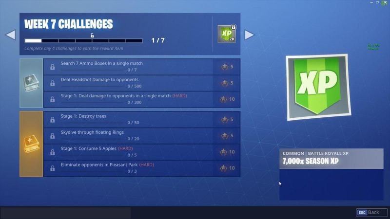 All overtime challenges fortnite list