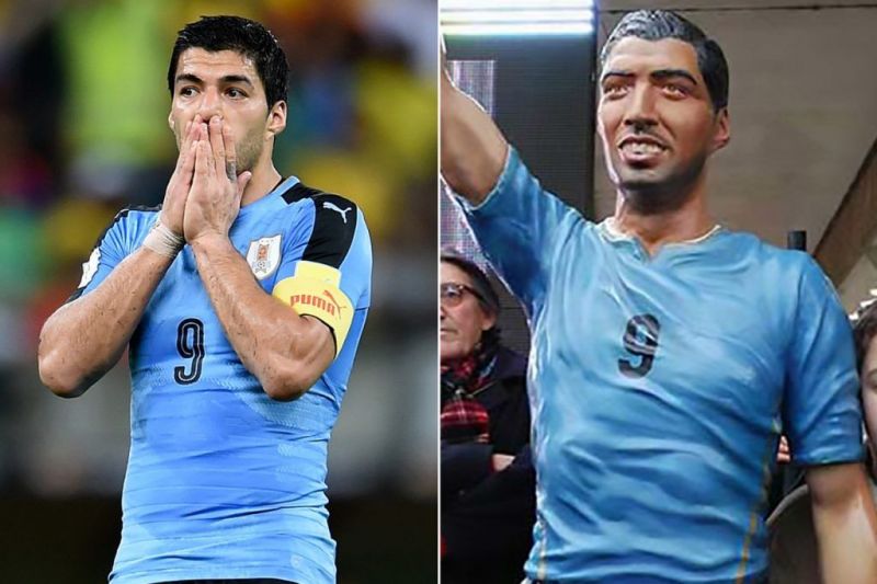 The poor statue of Luis Suarez in Uruguay