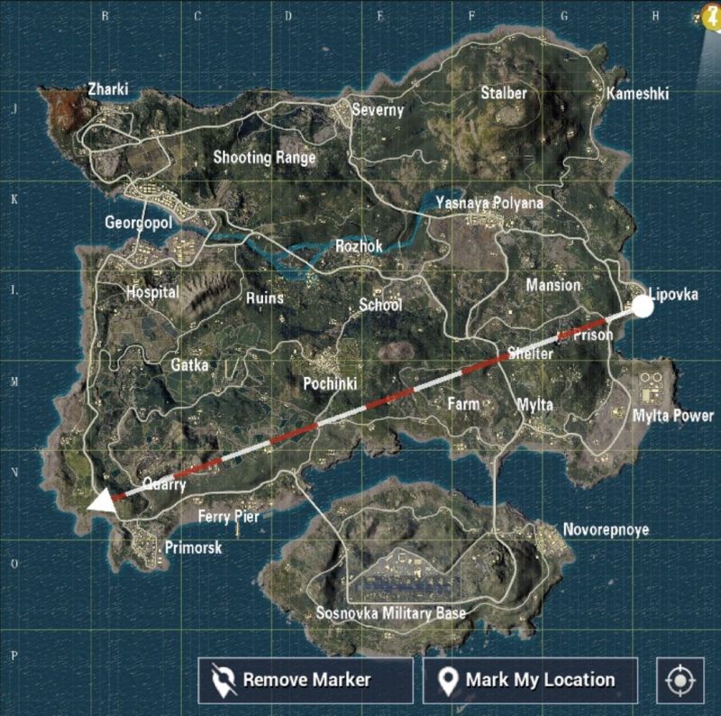 Pubg Maps Complete Guide To Pubg Map Erangel Miramar Sanhok - pubg s erangel is the game s f!   irst playable map which is laid out on an 8km x 8km grid making it four!    times larger than the recently released sanhok map