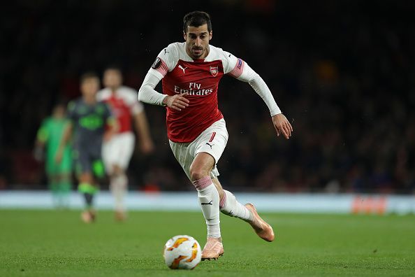 Mkhitaryan in action during Arsenal's goalless draw - where he could have had a goal and assist
