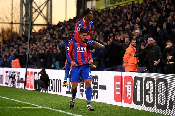 Ruben Loftus-Cheek celebrating a goal with Wilfried Zaha last season. (Picture source: Getty Images)