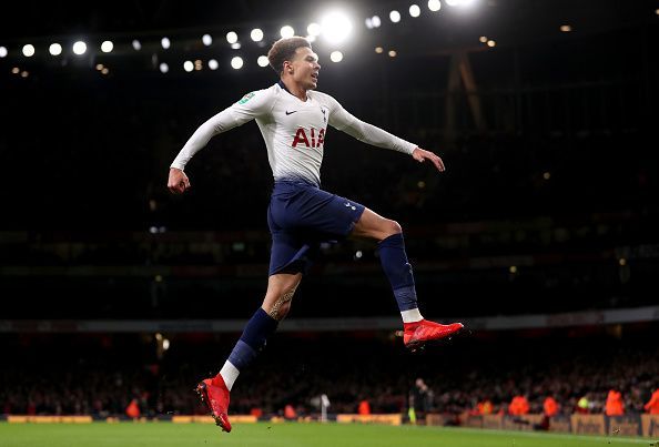 Dele jumps for joy after his exquisite finish sealed Spurs' win