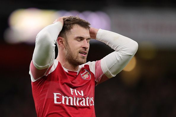 Ramsey couldn't believe his strike didn't go in just before the half-time interval