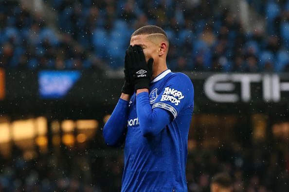 Richarlison had numerous 'head in hands' moments at the Etihad