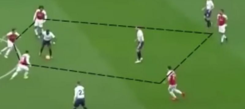 An example of the counter press employed by Arsenal as they immediately hunt down Sissoko