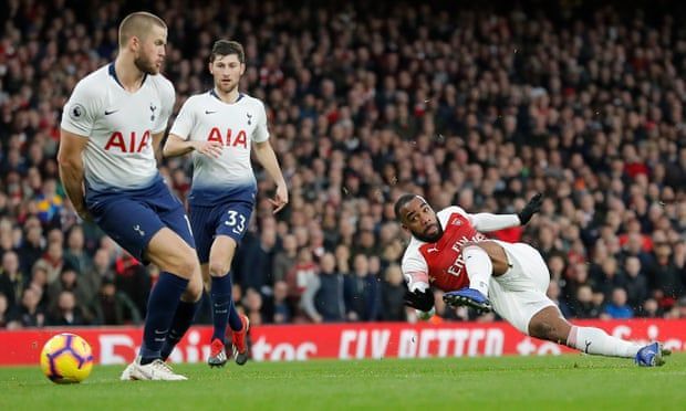 Lacazette's lucky shot was Arsenal's third goal