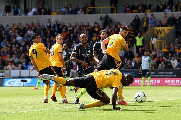 Boly handled the ball against City and the goal was allowed, ensuring Wolves earned a 1-1 draw