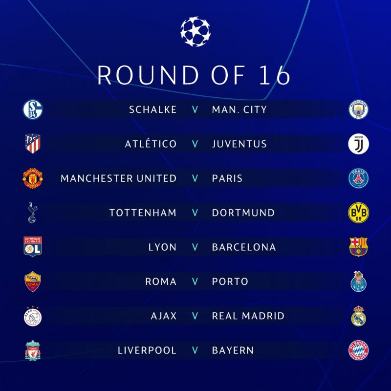 UEFA Champions League 2018-19 Round of 16: 5 Player ...