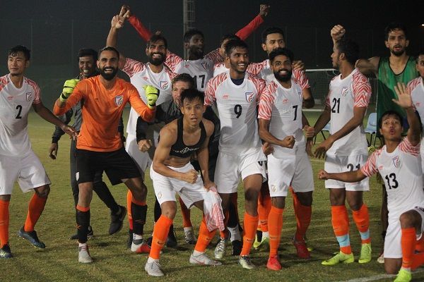 India Whites celebrate the win over India Blues in an intra-team match