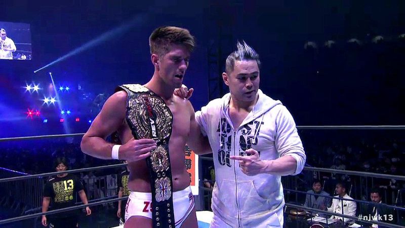 Risultati immagini per NJPW Wrestle Kingdom 13 sabre vs Ishii