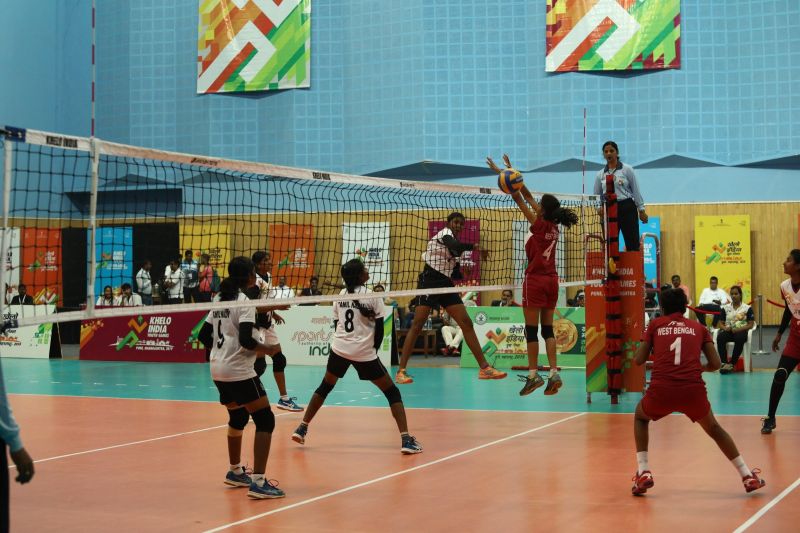 Khelo India 2019, Volleyball Tamil Nadu, West Bengal girl spikers swap