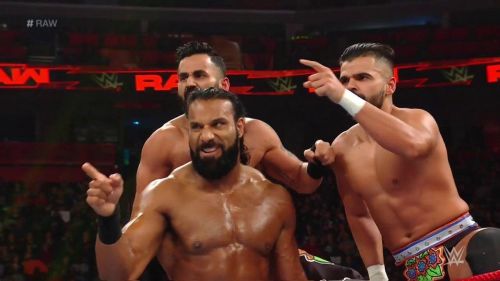 Jinder and his crew stepped into the ring together for once