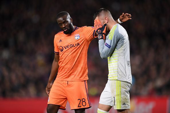 Ndombele comforts a tearful Lopes as the first-choice keeper was forced off due to a concussion