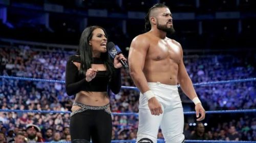   Andrade with Zelina Vega 