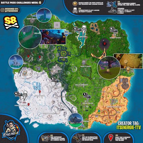 thanks to our friend itsenergie we have a comprehensive cheat sheet for these challenges - season 8 fortnite cheat sheet