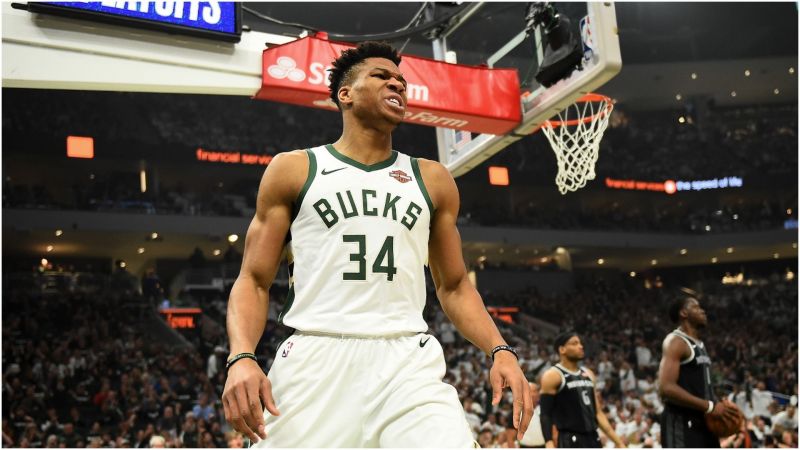 WATCH: Giannis takes off from near free-throw line for stunning dunk