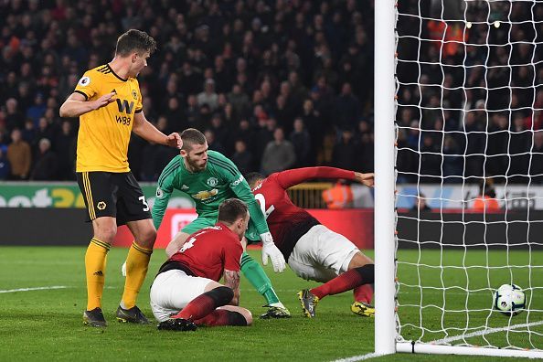 Image result for wolves 2-1 man united chris smalling 2019