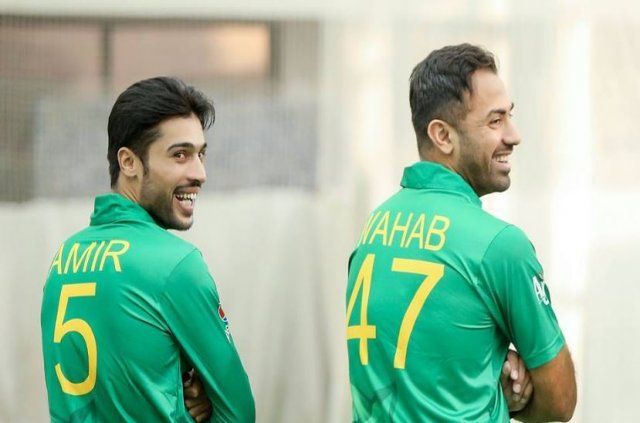 Image result for wahab riaz amir world cup 2019