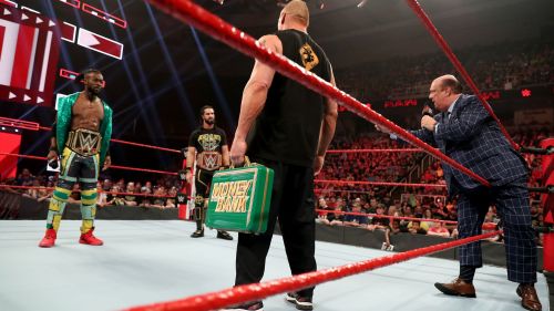  ] Lesnar will announce his plans for the Money in the Bank contract tonight. 