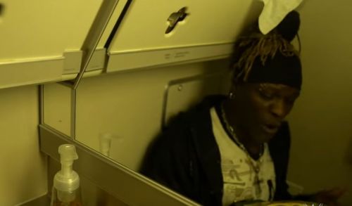  ] R-Truth is hidden in the toilets of an airplane after winning the title 24/7 