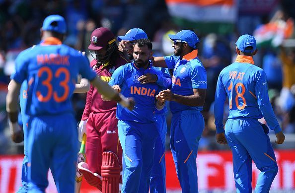 Image result for shami 4 wickets windies