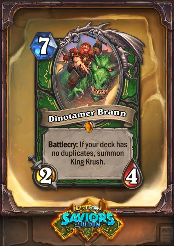 Brann is a Hunter Legendary this time around