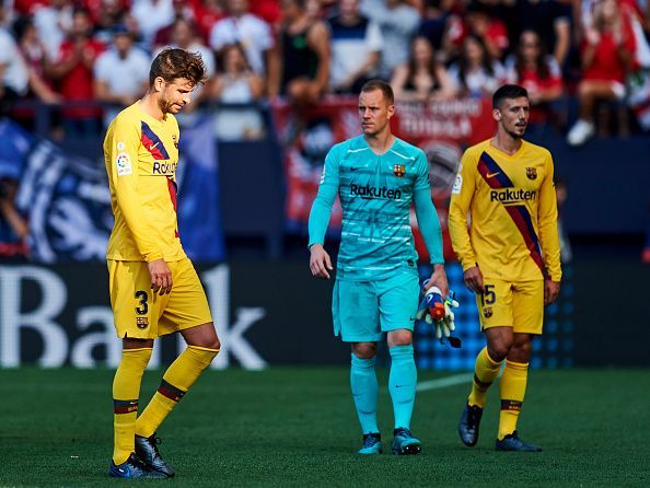 Barcelona dropped points against newly-promoted Osasuna.