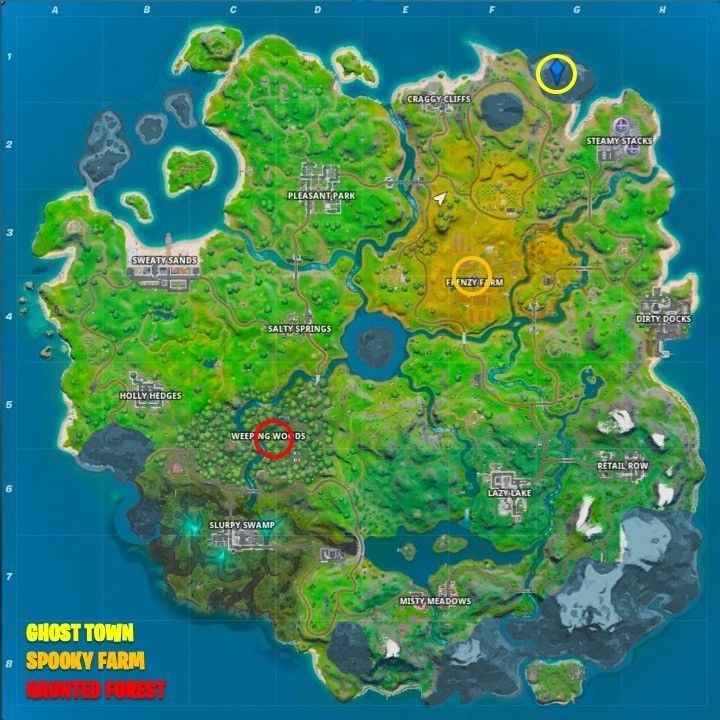 Fortnite: A guide to every chest location in Haunted Forest, Ghost Town