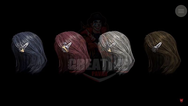 PUBG Mobile's new female character Sara's hairstyles (Image: Creative Pavan Live, YouTube)