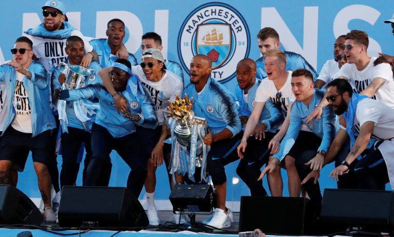 Manchester City won their first Premier League under Pep Guardiola in 2017-18