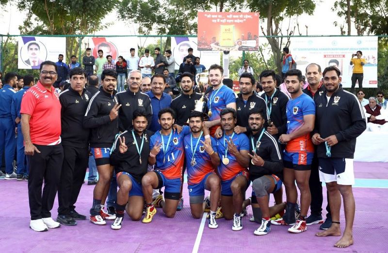 Railways pose with the trophy