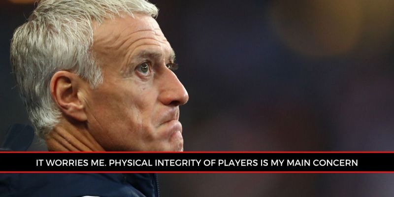 Deschamps has today had his say, with other top leagues resuming next month. (Picture: Sportskeeda)