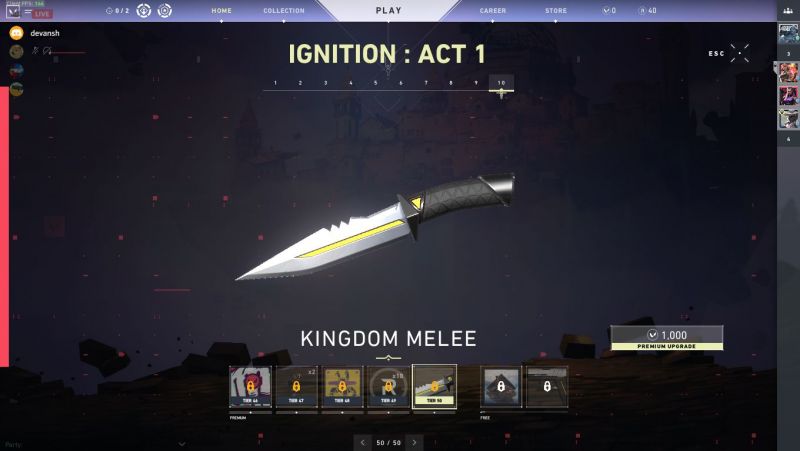 New Valorant Battle Pass Knife