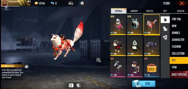 Best names for Falcon pet in Free Fire