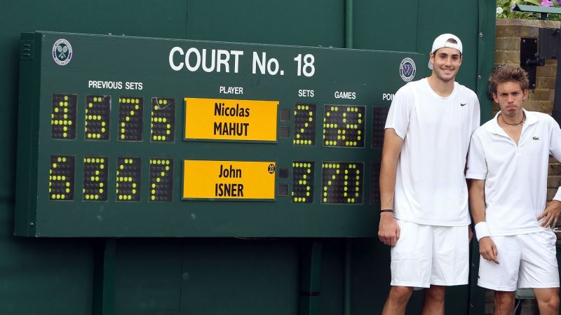 John Isner and Nicolas Mahut - cropped