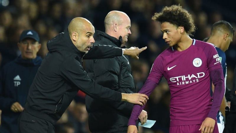 Guardiola and Leroy Sane